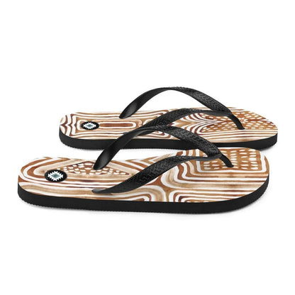 African Mud Lines Flip Flops - The Global Wanderer