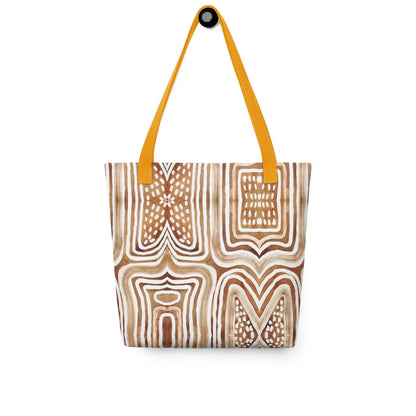 African Mud Lines Print Tote Bag - The Global Wanderer