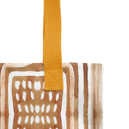 African Mud Lines Print Tote Bag - The Global Wanderer