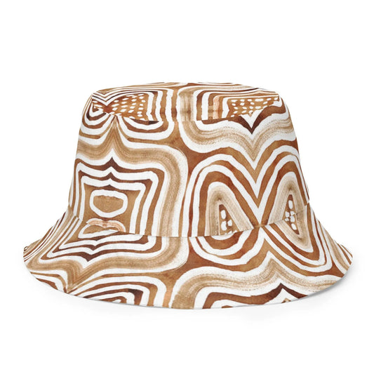 African Mud Lines Reversible Bucket Hat - The Global Wanderer