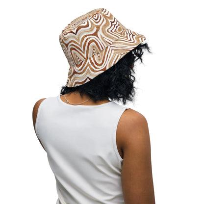 African Mud Lines Reversible Bucket Hat - The Global Wanderer