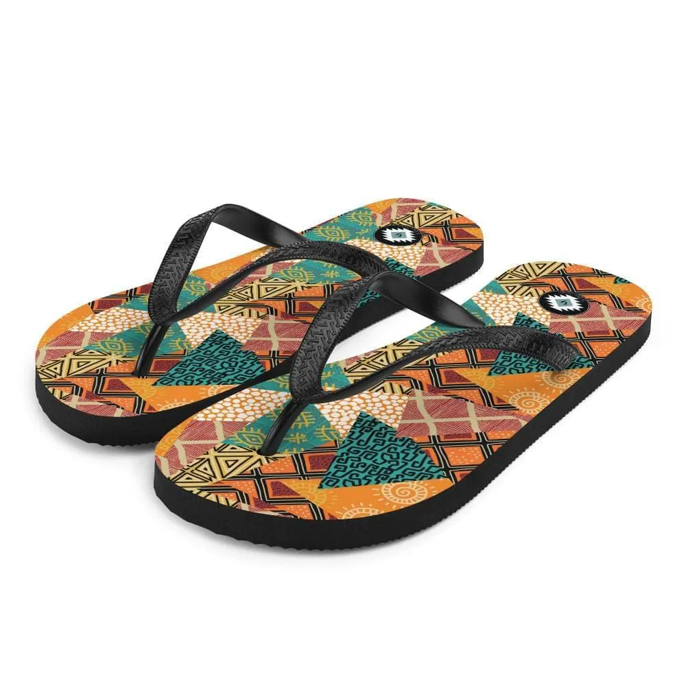 African Patchwork Flip Flops - The Global Wanderer