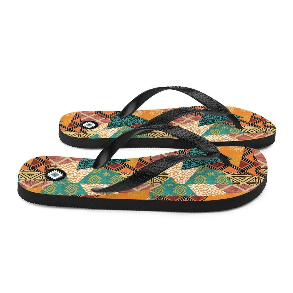 African Patchwork Flip Flops - The Global Wanderer