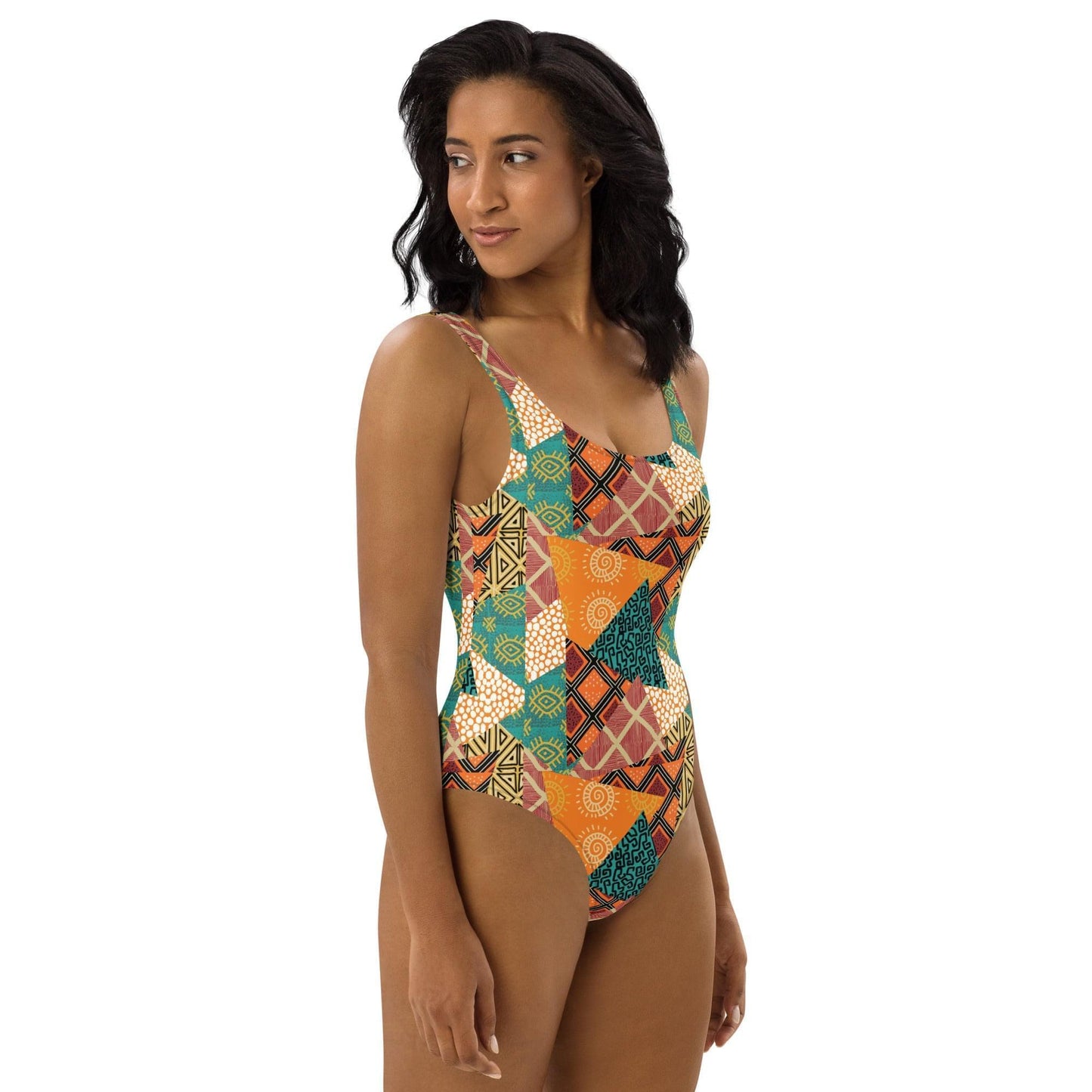 African Patchwork One-Piece Swimsuit - The Global Wanderer