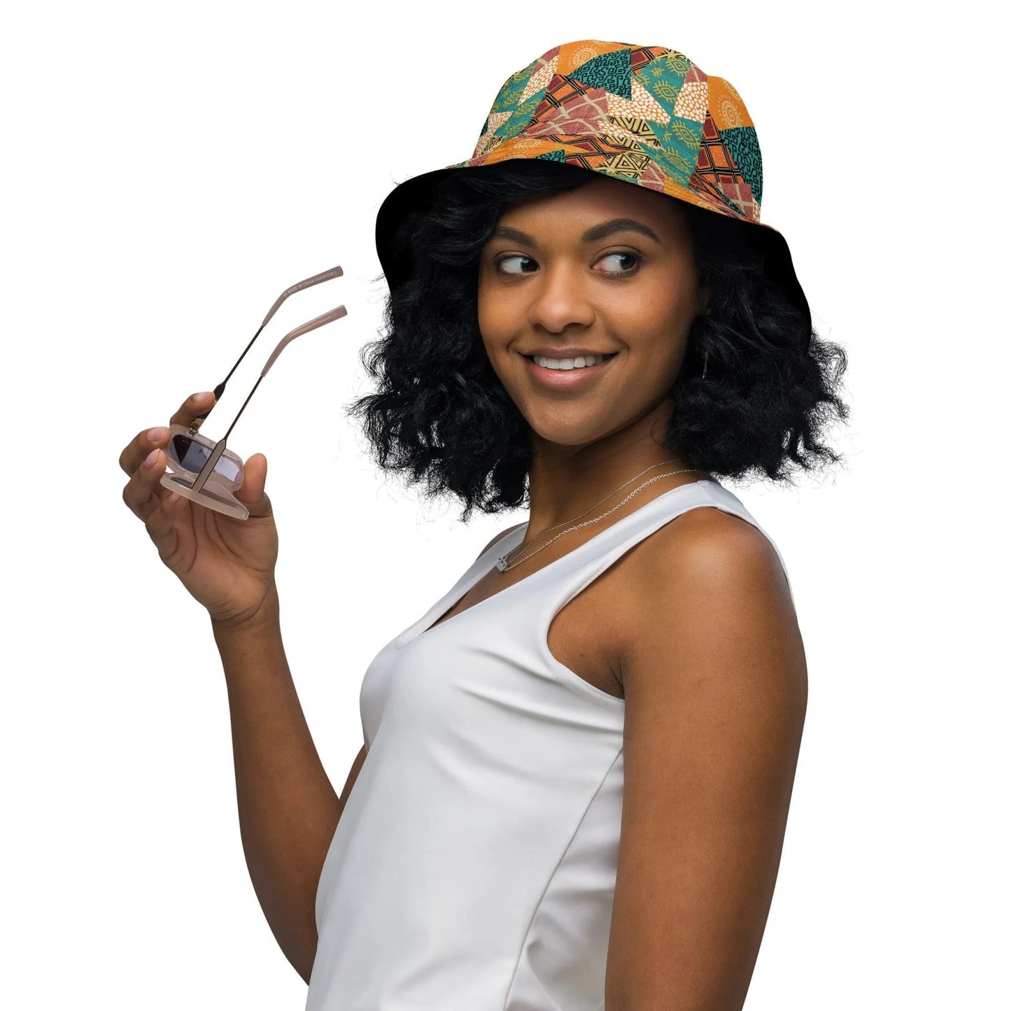 African Patchwork Reversible Bucket Hat - The Global Wanderer