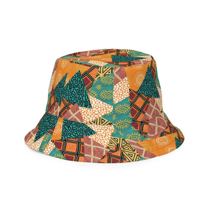 African Patchwork Reversible Bucket Hat - The Global Wanderer