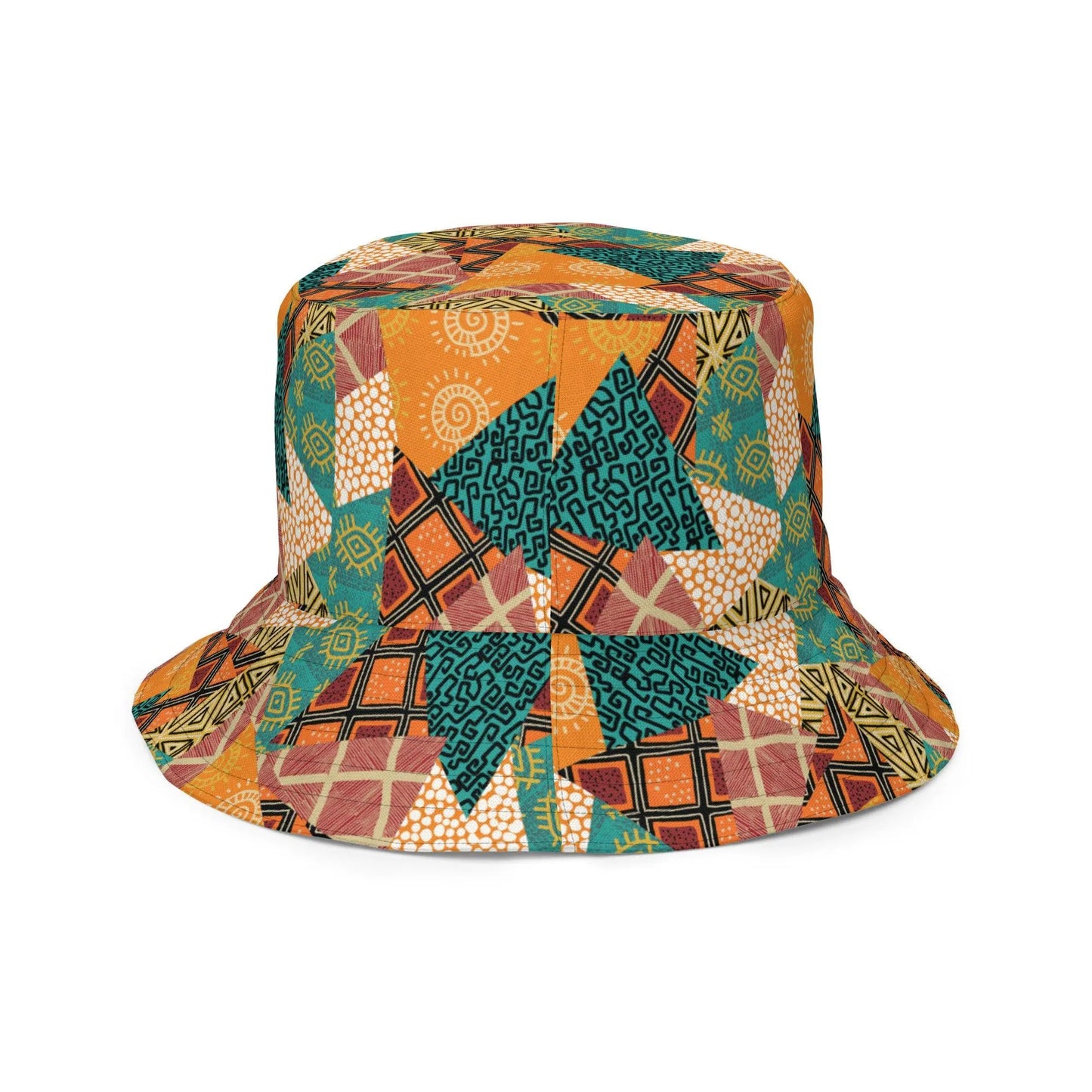 African Patchwork Reversible Bucket Hat - The Global Wanderer