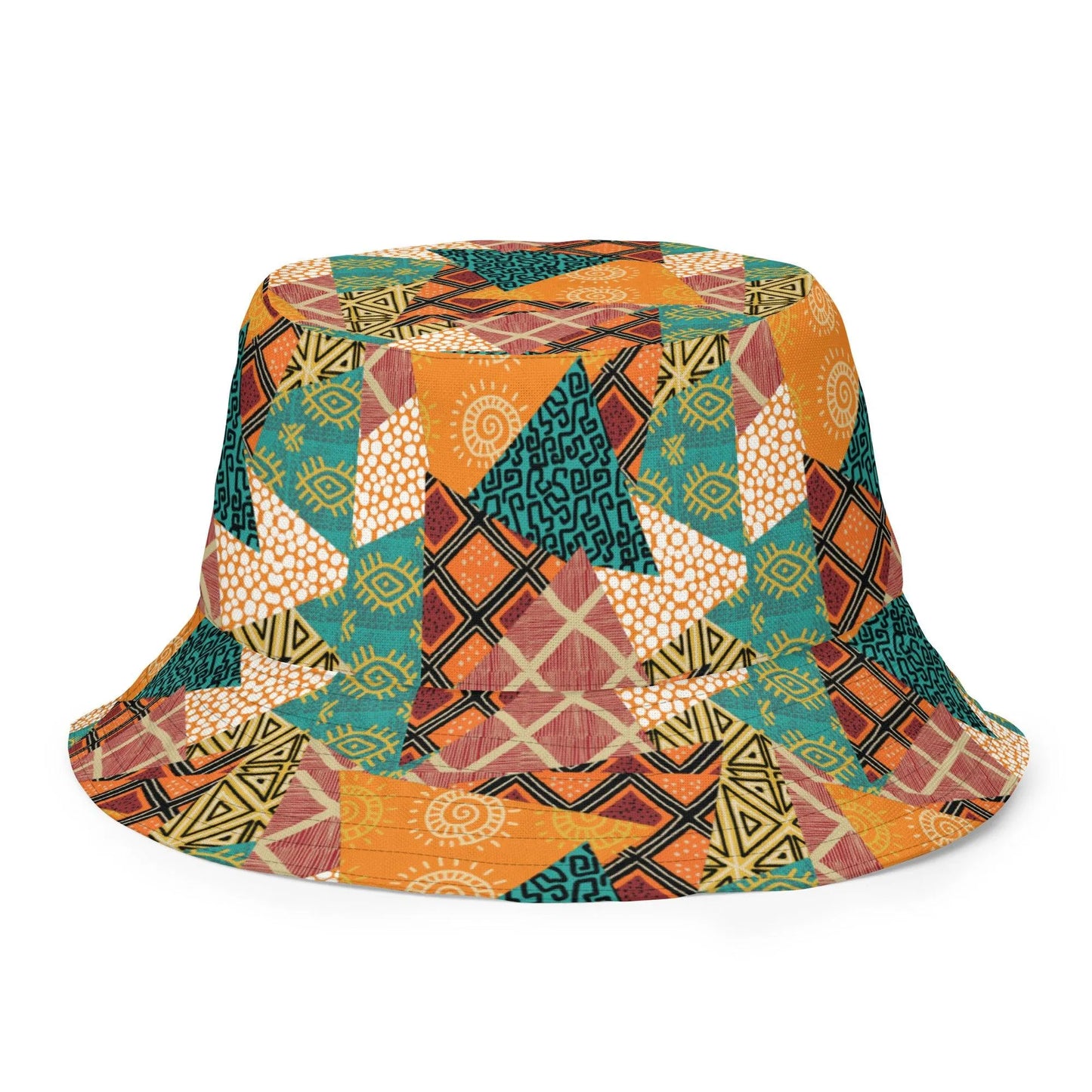 African Patchwork Reversible Bucket Hat - The Global Wanderer