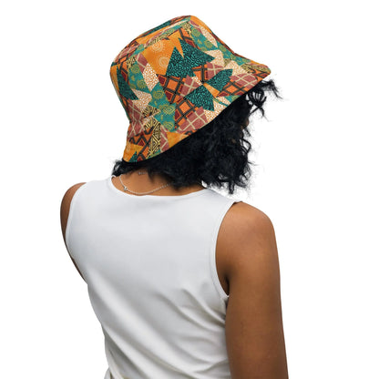 African Patchwork Reversible Bucket Hat - The Global Wanderer