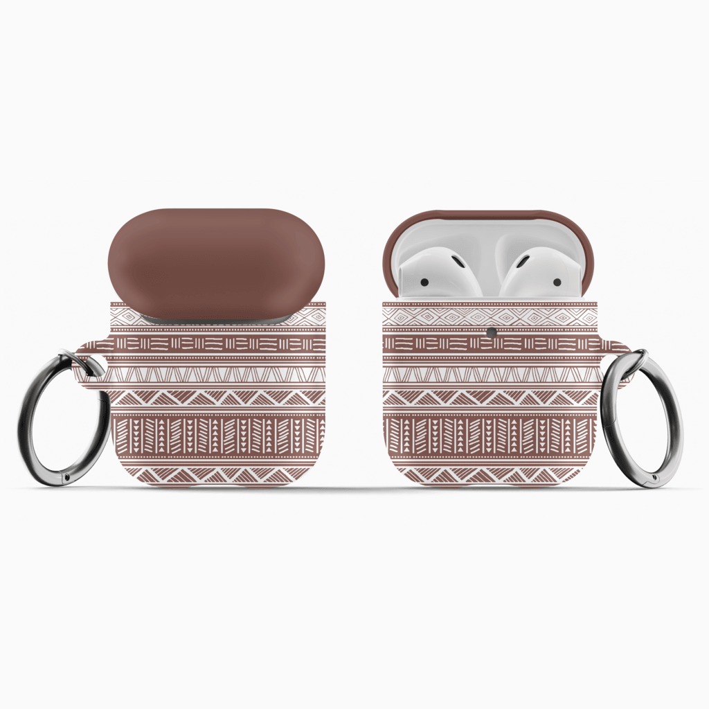 African Print AirPod® Case - Light Red - The Global Wanderer