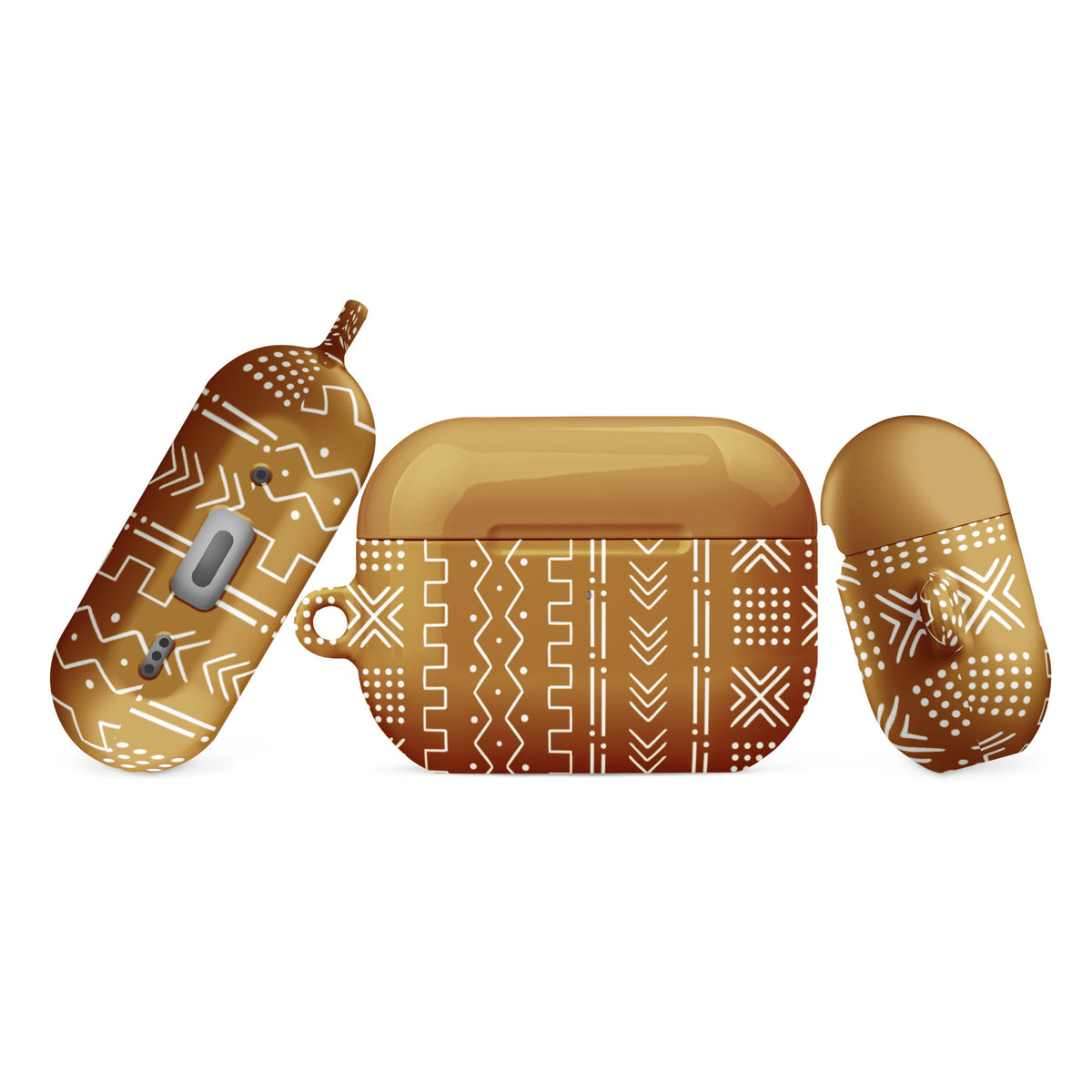 Savanna Ochre Mud Cloth AirPods Pro 2 Case - The Global Wanderer