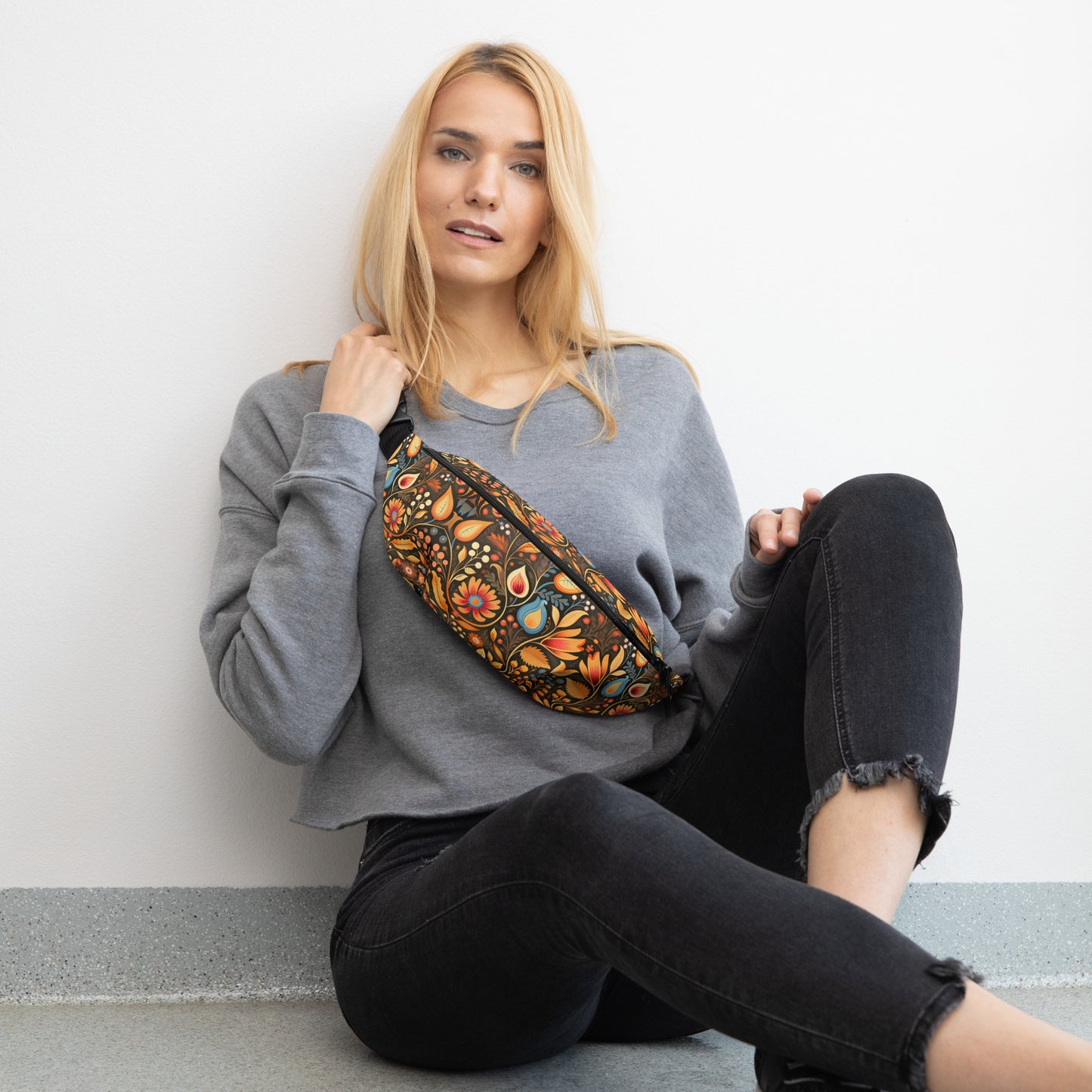 Bavarian Fall Folk Art Fanny Pack