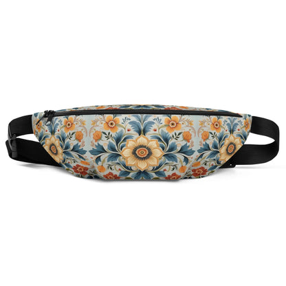 Norwegian Rosemaling Fanny Pack - The Global Wanderer