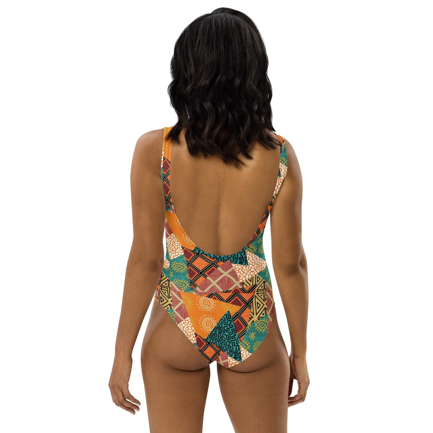 African Patchwork One-Piece Swimsuit