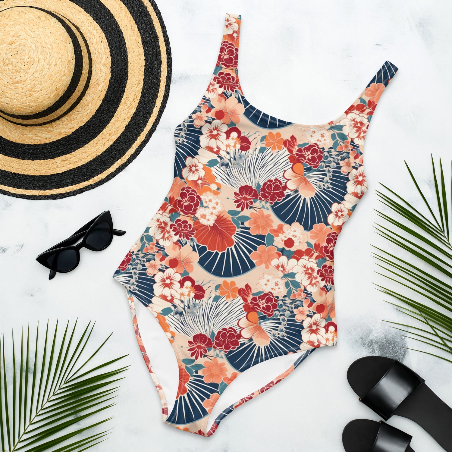 Japanese Origami One-Piece Swimsuit