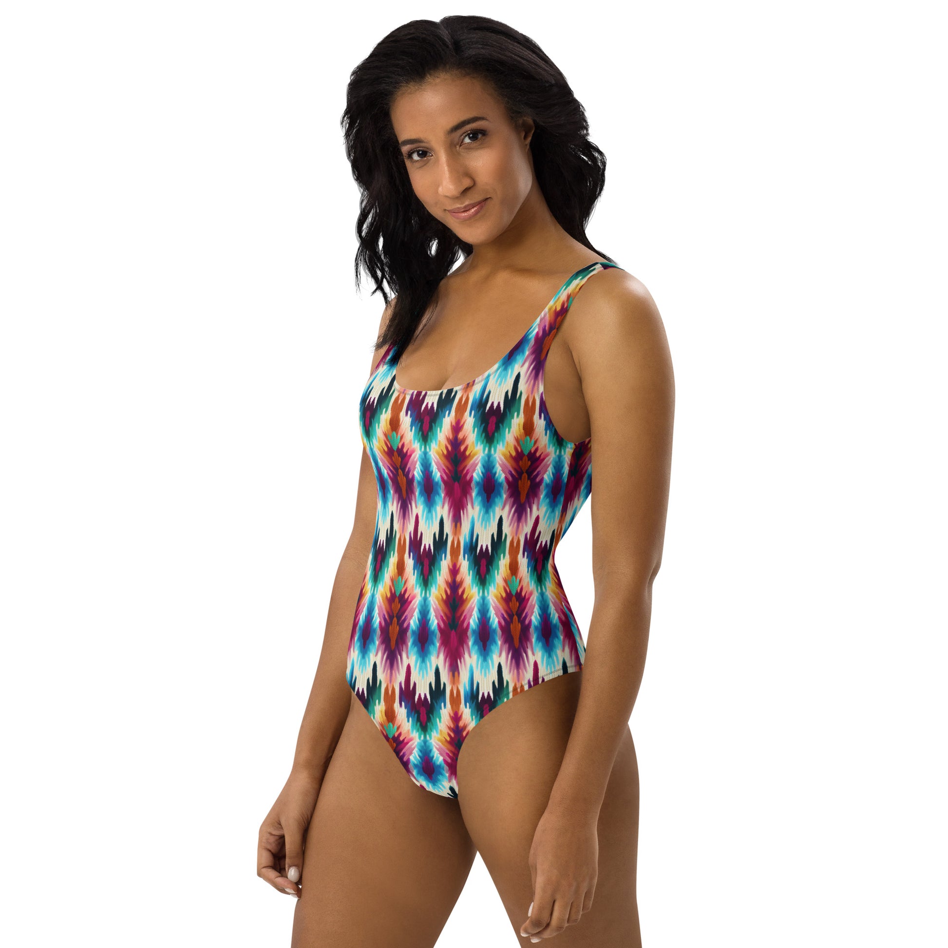 Indonesian Ikat One-Piece Swimsuit - The Global Wanderer