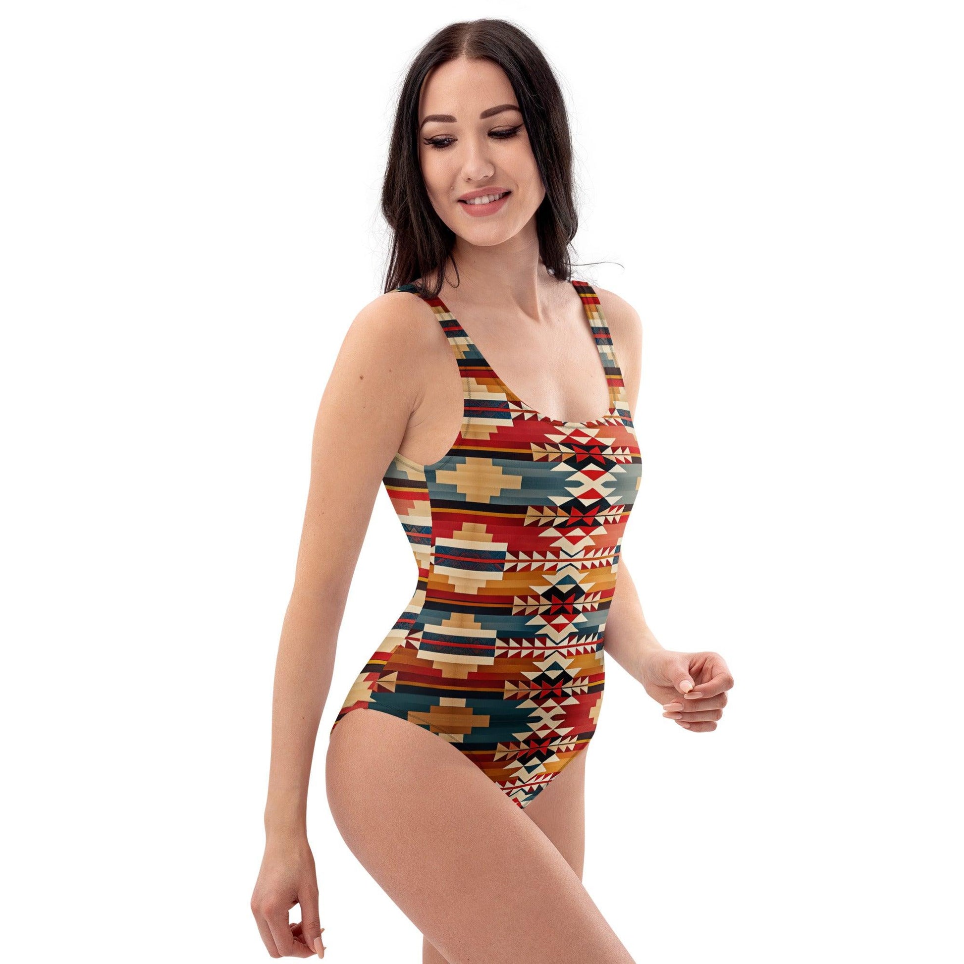 Native American Sunset One-Piece Swimsuit - The Global Wanderer
