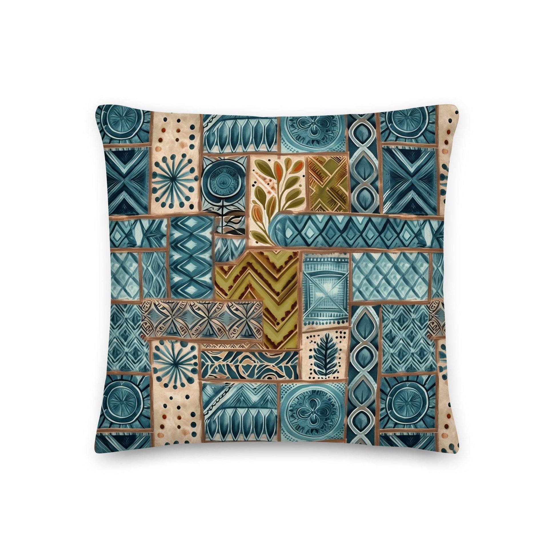 Pacific Islands Tapa Cloth Throw Pillow - The Global Wanderer