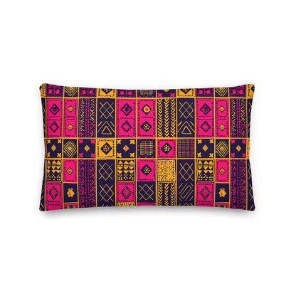 Ghanaian Kente Cloth Throw Pillow