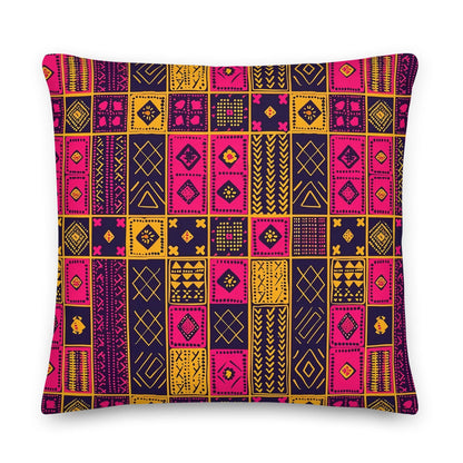 Ghanaian Kente Cloth Throw Pillow