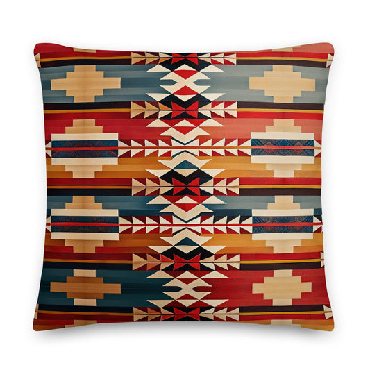 Native American Sunset Throw Pillow