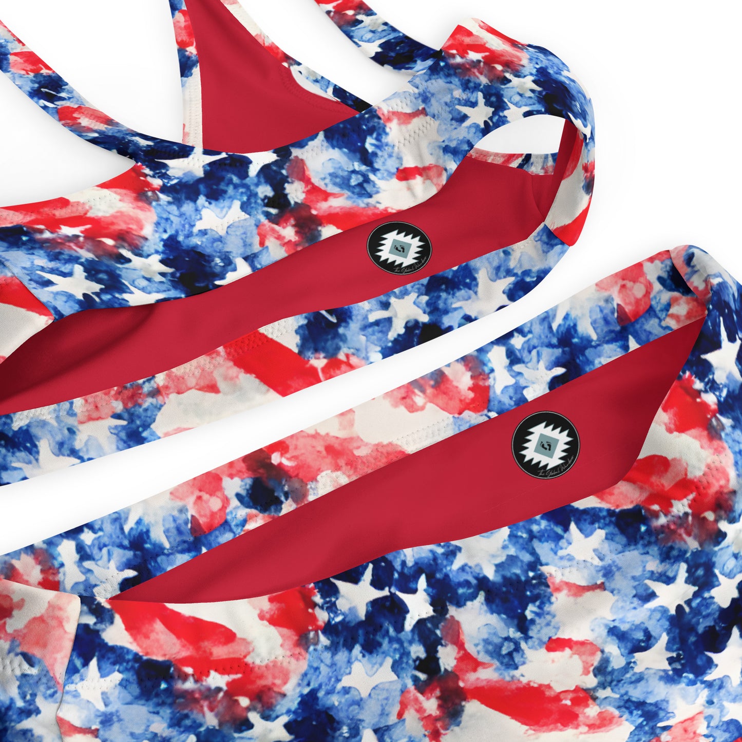 American Flag Recycled high-Waisted Bikini