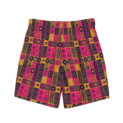 Ghanaian Kente Cloth Recycled Men's Swim Trunks