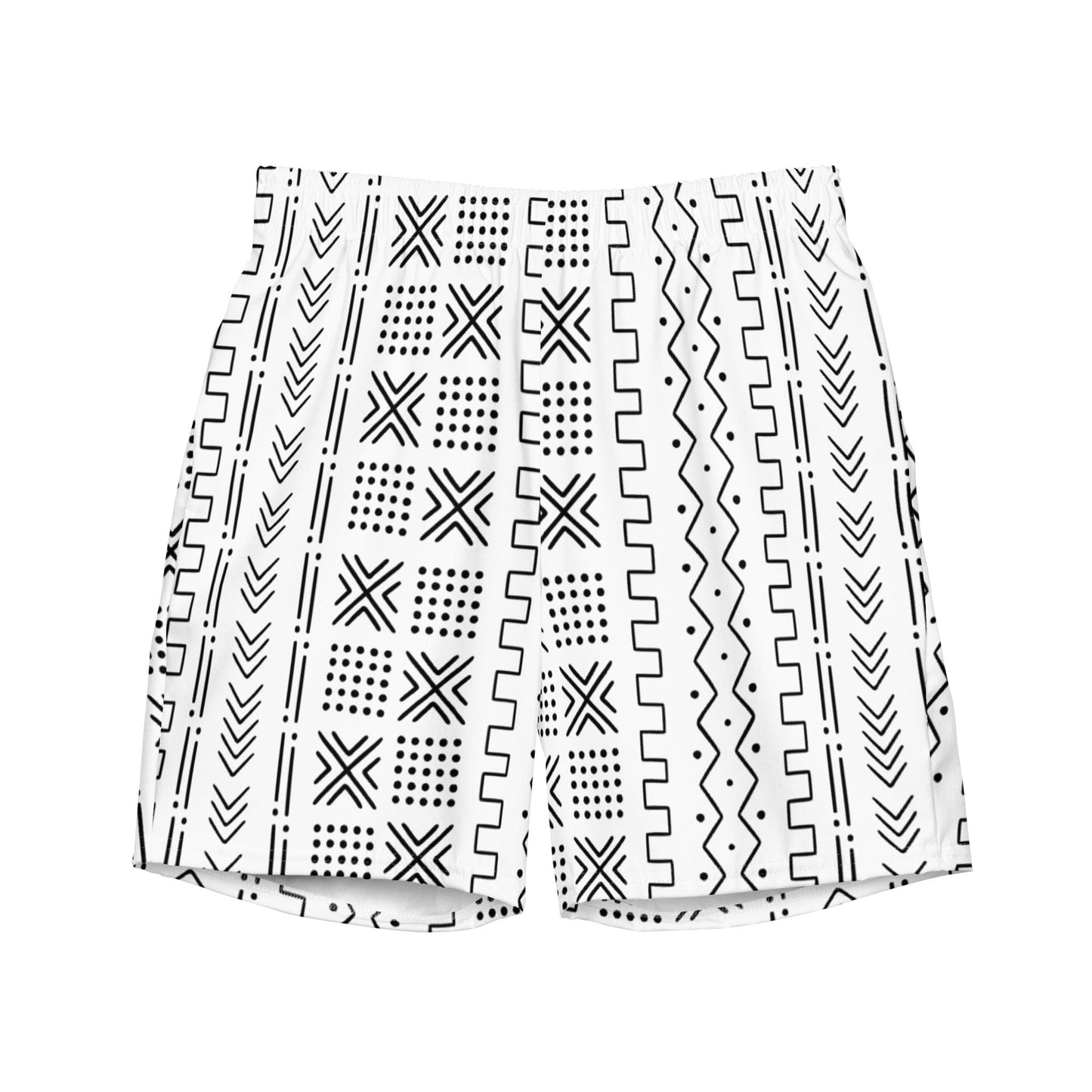 African Mud Cloth Recycled Men's Swim Trunks - The Global Wanderer