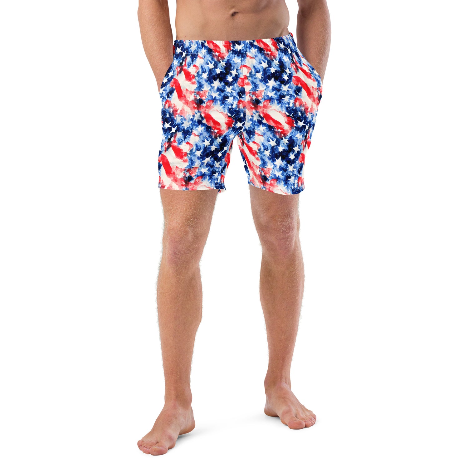 American Flag Recycled Men's Swim Trunks
