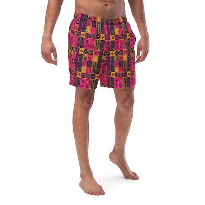 Ghanaian Kente Cloth Recycled Men's Swim Trunks