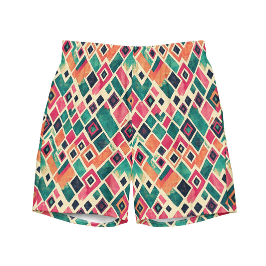 Turkish Kilim Recycled Men's Swim Trunks - The Global Wanderer