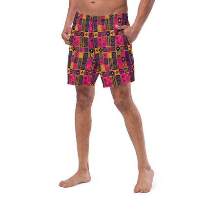 Ghanaian Kente Cloth Recycled Men's Swim Trunks