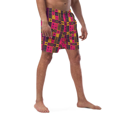 Ghanaian Kente Cloth Recycled Men's Swim Trunks