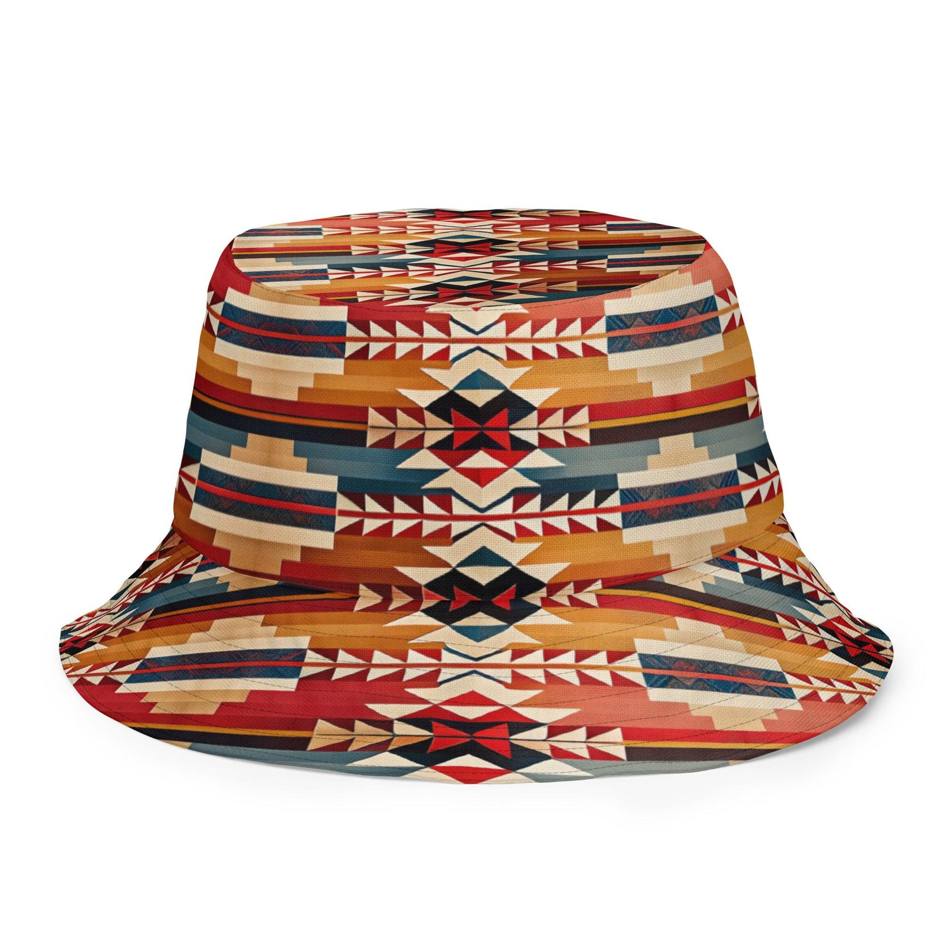 Native American Sunset Reversible Bucket Hat - The Global Wanderer