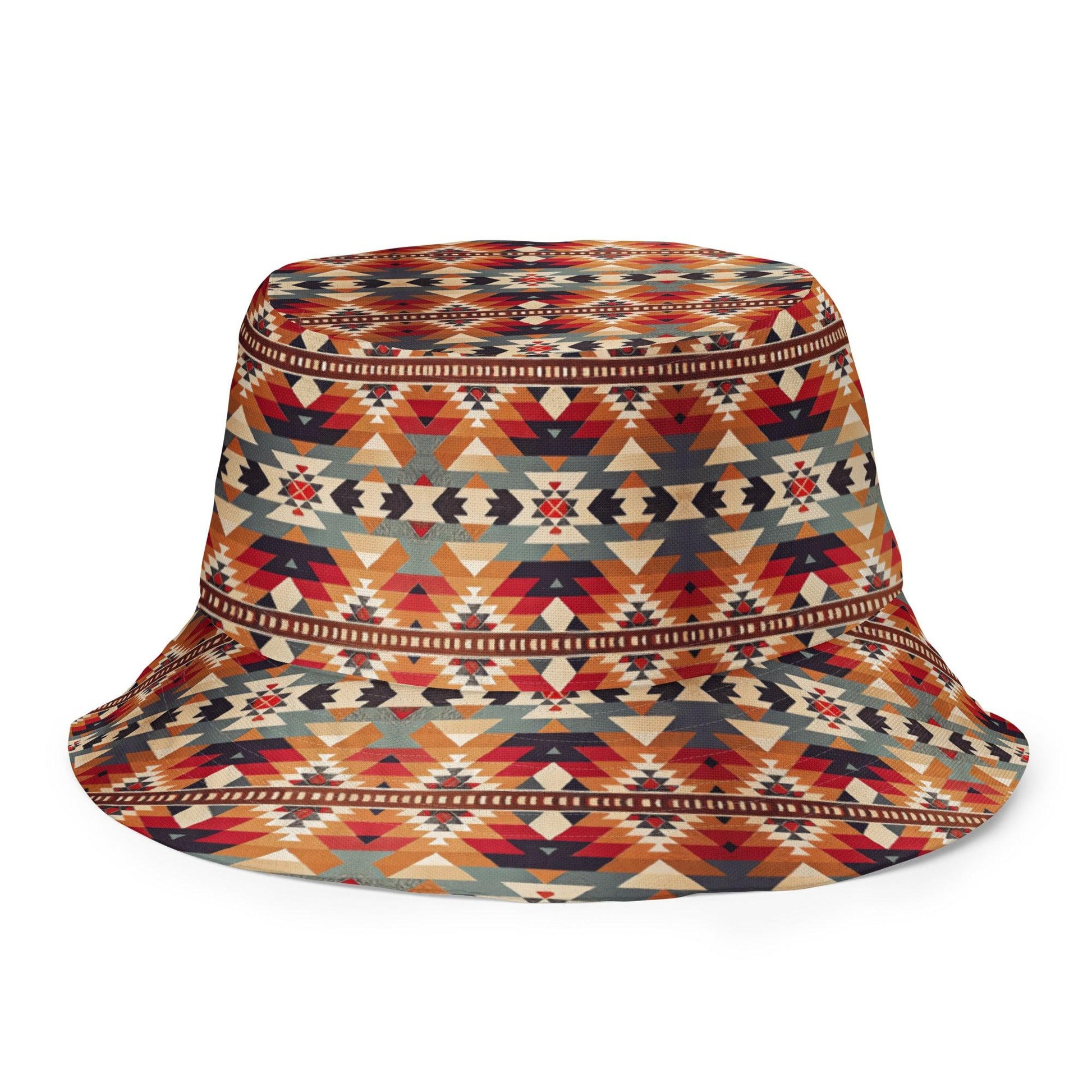 Native American Sunset Reversible Bucket Hat - The Global Wanderer