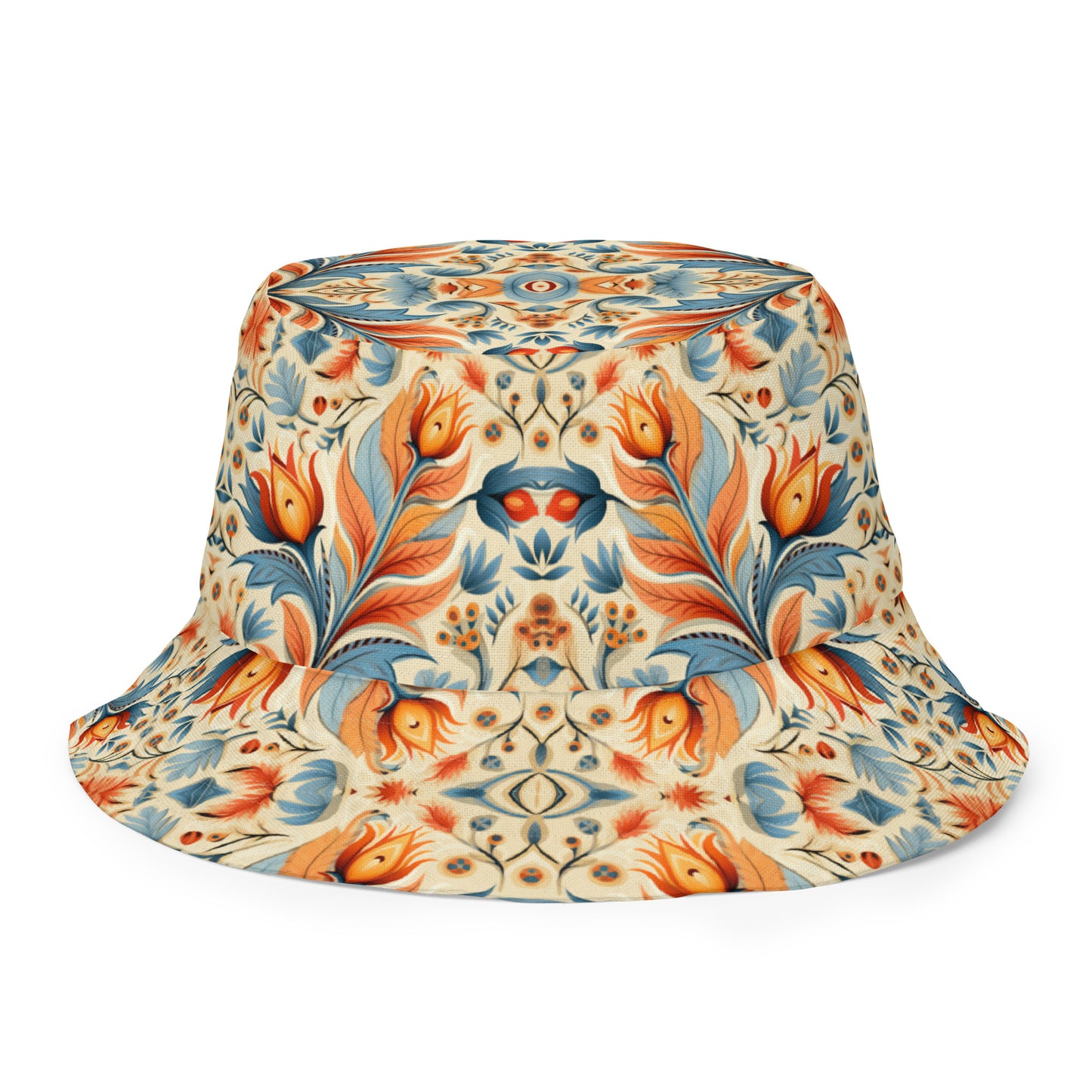 Bavarian Fall Folk Art Reversible Bucket Hat