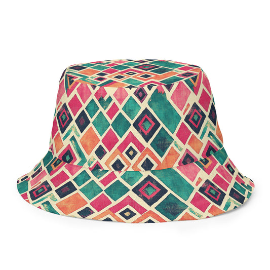 Turkish Kilim Reversible Bucket Hat - The Global Wanderer