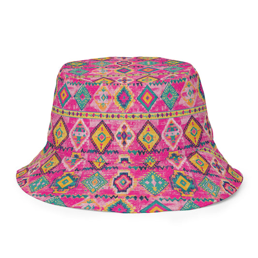 Turkish Kilim Reversible Bucket Hat - The Global Wanderer