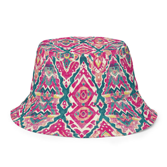 Turkish Kilim Reversible Bucket Hat - The Global Wanderer