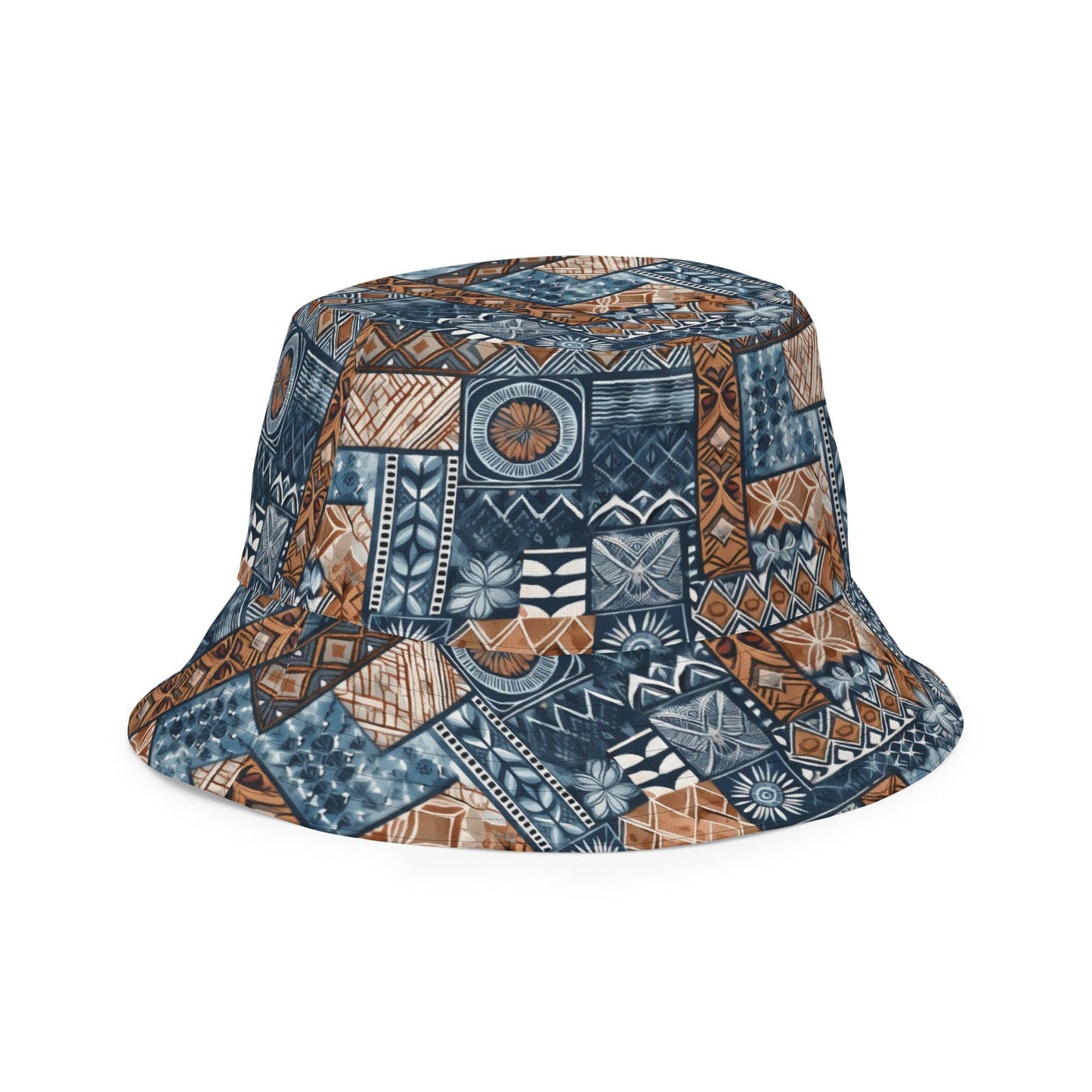 Pacific Islands Tapa Cloth Reversible Bucket Hat - The Global Wanderer