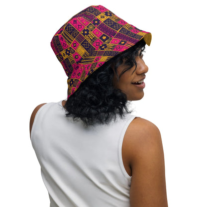 Ghanaian Kente Cloth Reversible Bucket Hat