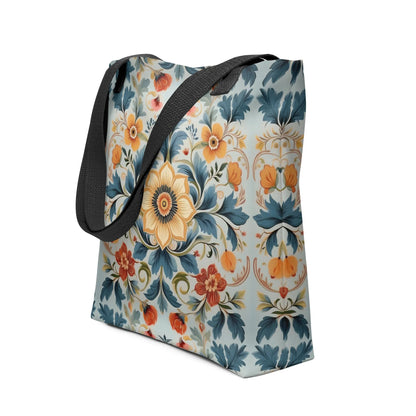 Norwegian Rosemaling Tote Bag - The Global Wanderer