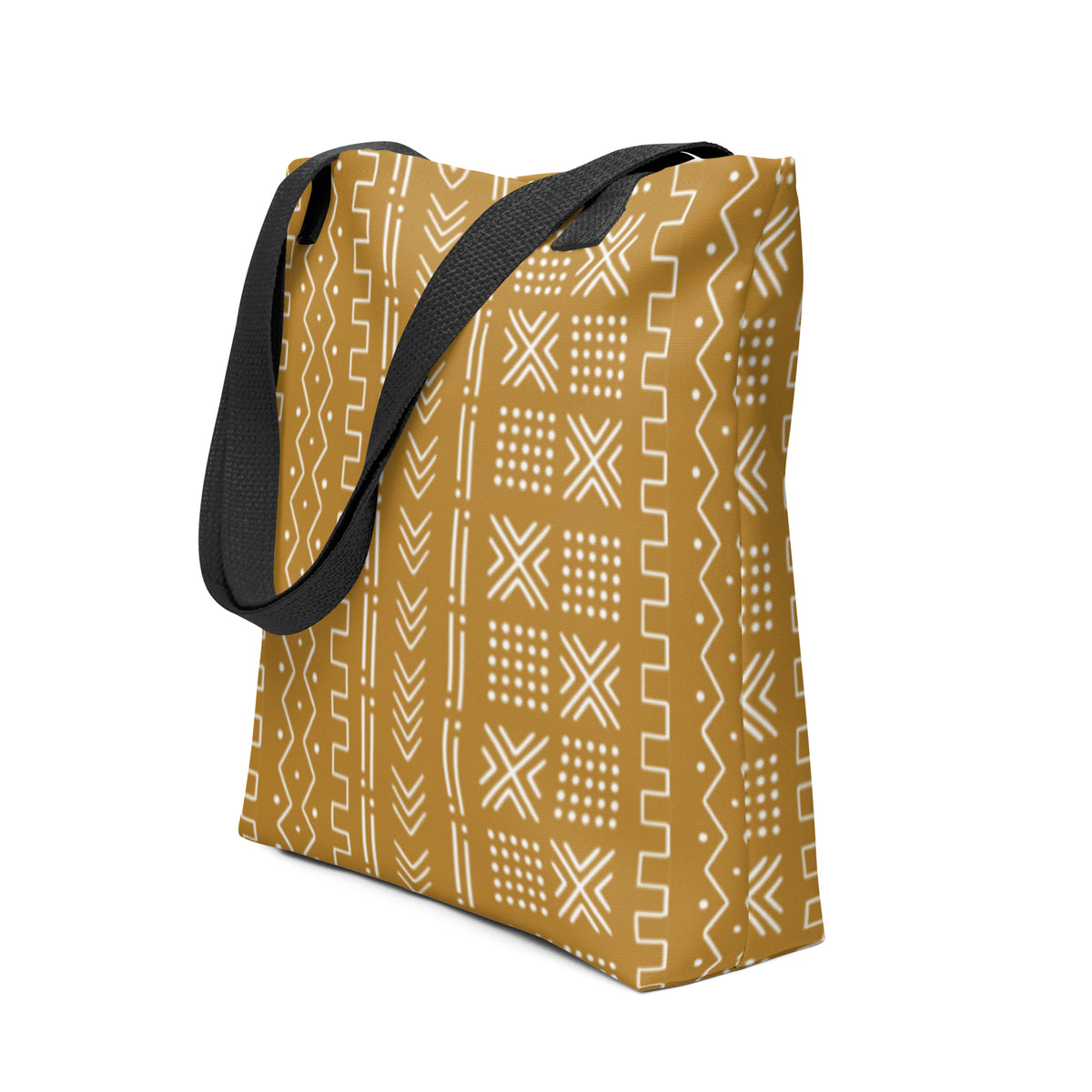 Savanna Ochre Mud Cloth Tote Bag - The Global Wanderer