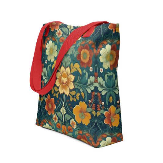 Norwegian Rosemaling Tote Bag