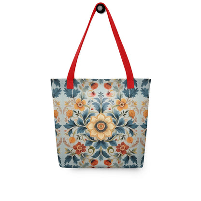 Norwegian Rosemaling Tote Bag