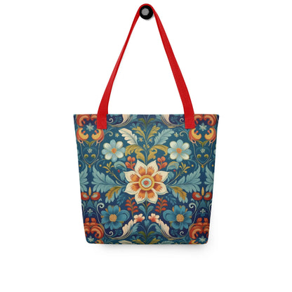 Norwegian Rosemaling Tote Bag