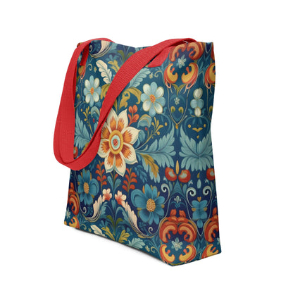 Norwegian Rosemaling Tote Bag