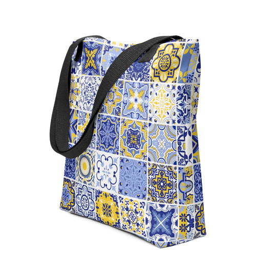 Sicilian Tile Tote Bag - The Global Wanderer