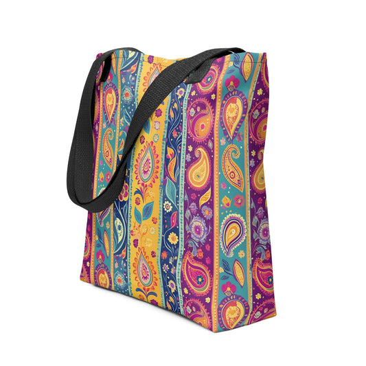Indian Whimsical Paisley Tote Bag