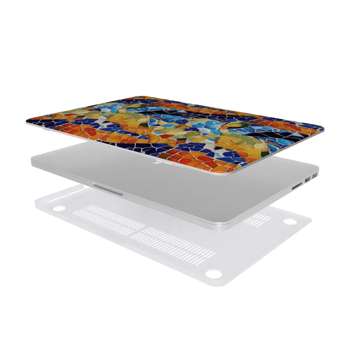 for macbook pro 13 a1932 macbook air case A2337 A2338 Macbook Pro 13 Inch Case Barcelona Colors Mosaic MacBook Case  Globally Inspired MacBook Case